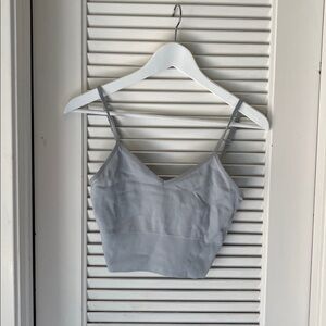 Light blue Ribbed sports bra
